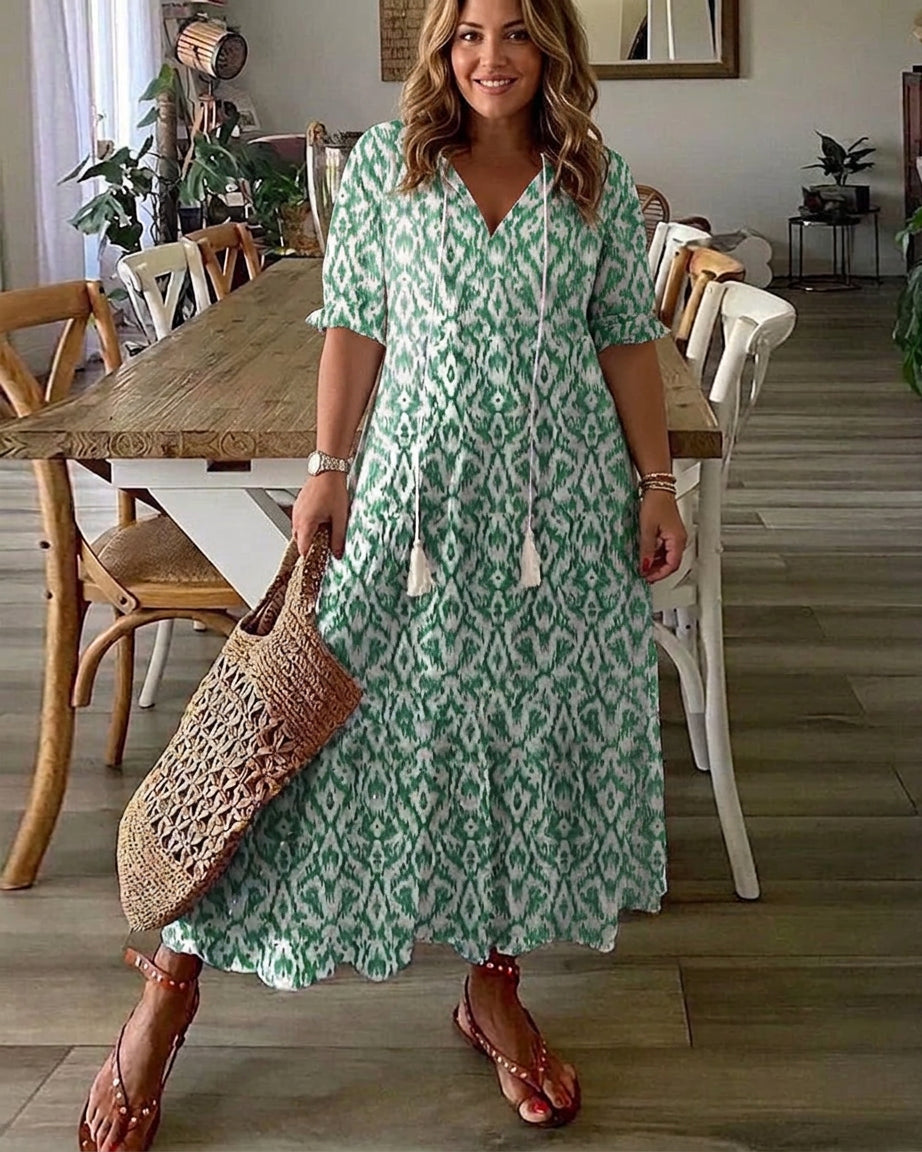 Carol - Classic Floral Midi Dress