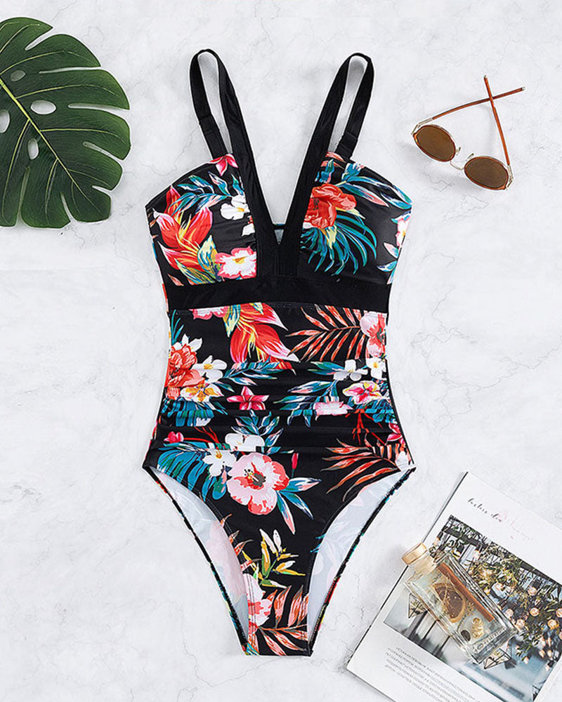 Pamela - Chic Floral One-Piece
