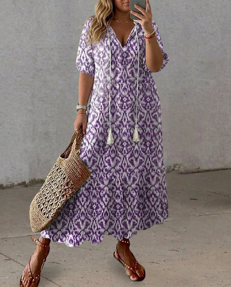Carol - Classic Floral Midi Dress