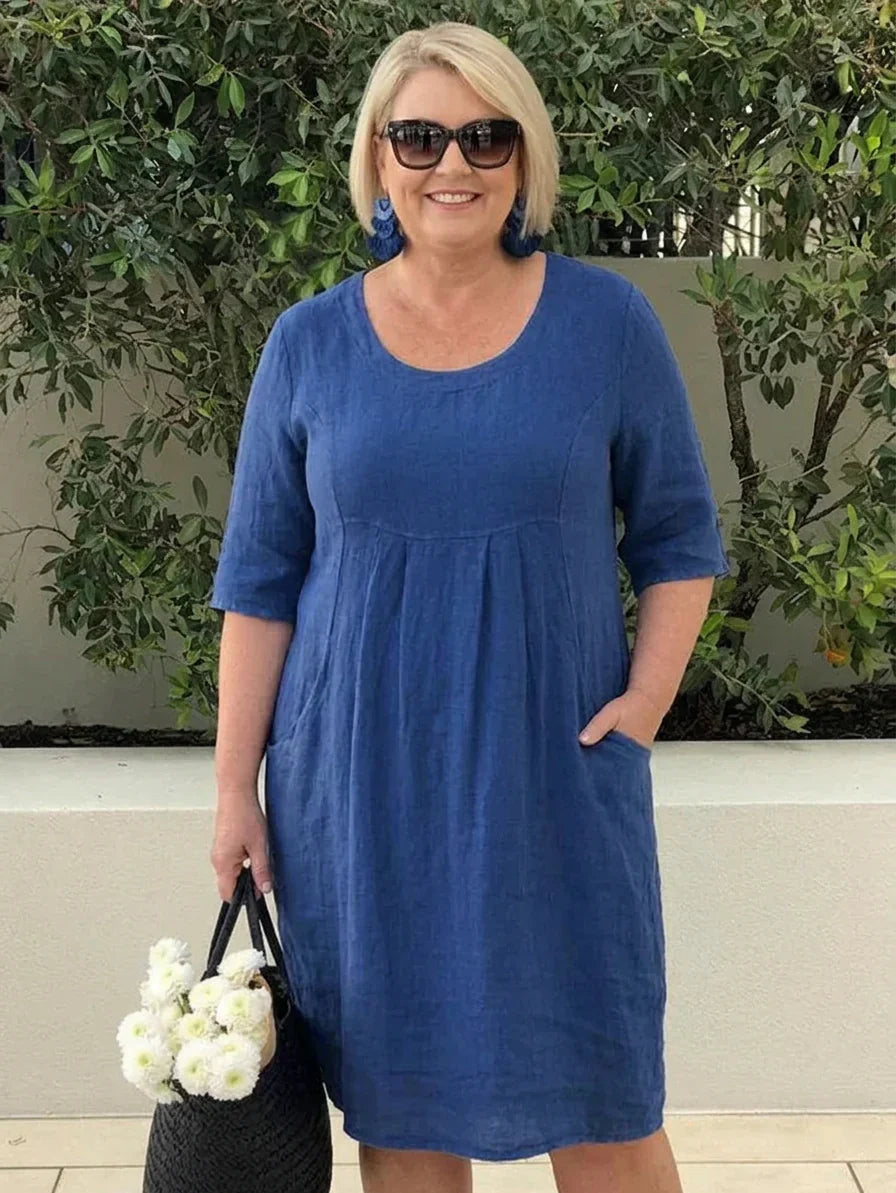 Teresa - Relaxed Pocket Midi Dress
