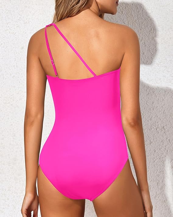 Grace - Tropical One Shoulder Swimsuit