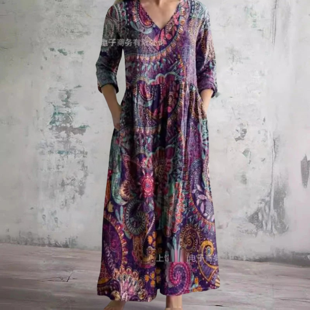 Sharon - Elegant Boho Maxi Dress