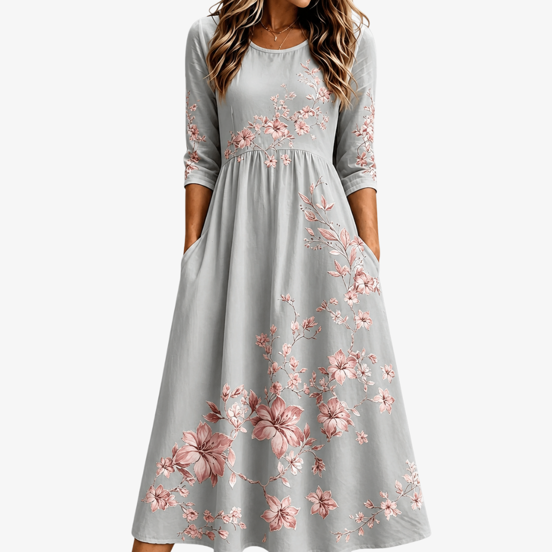 Ruby - Floral Charm Midi Dress