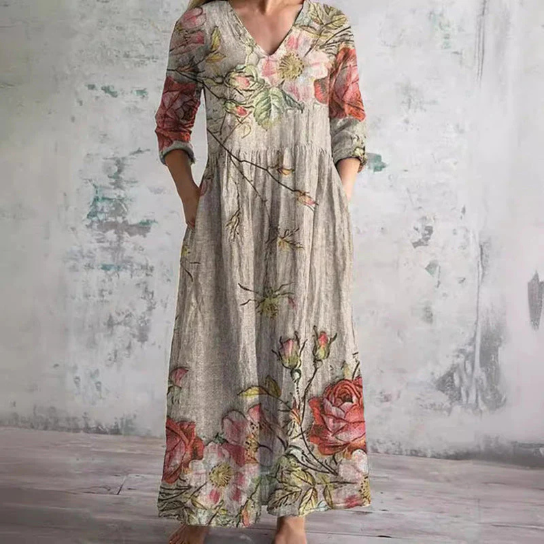 Donna - Elegant Floral Maxi Dress