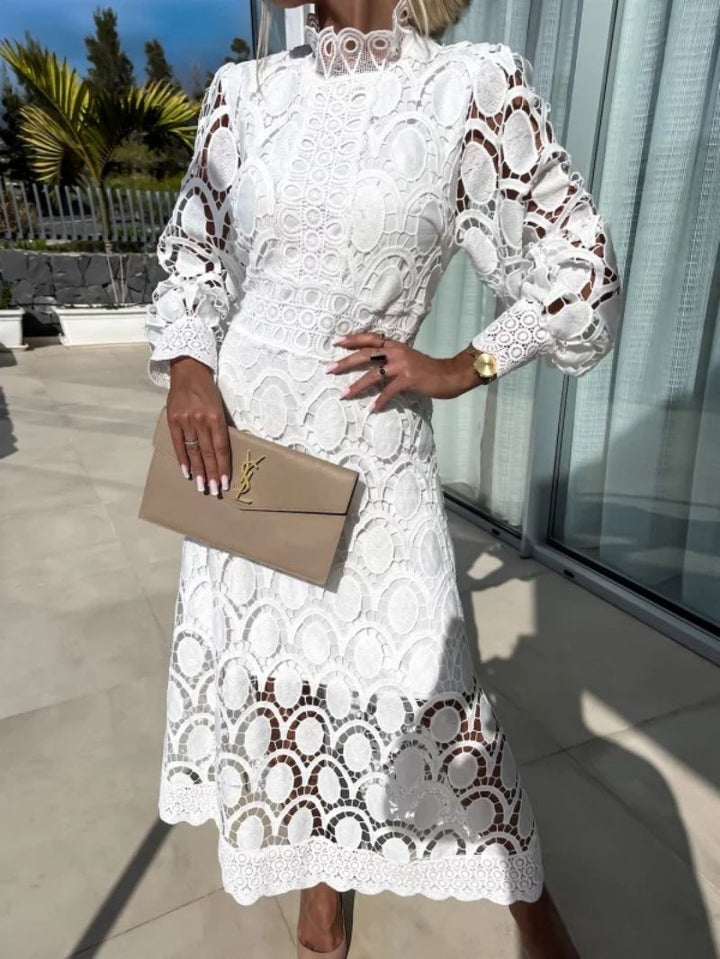 Liana - Chic High Neck Dress