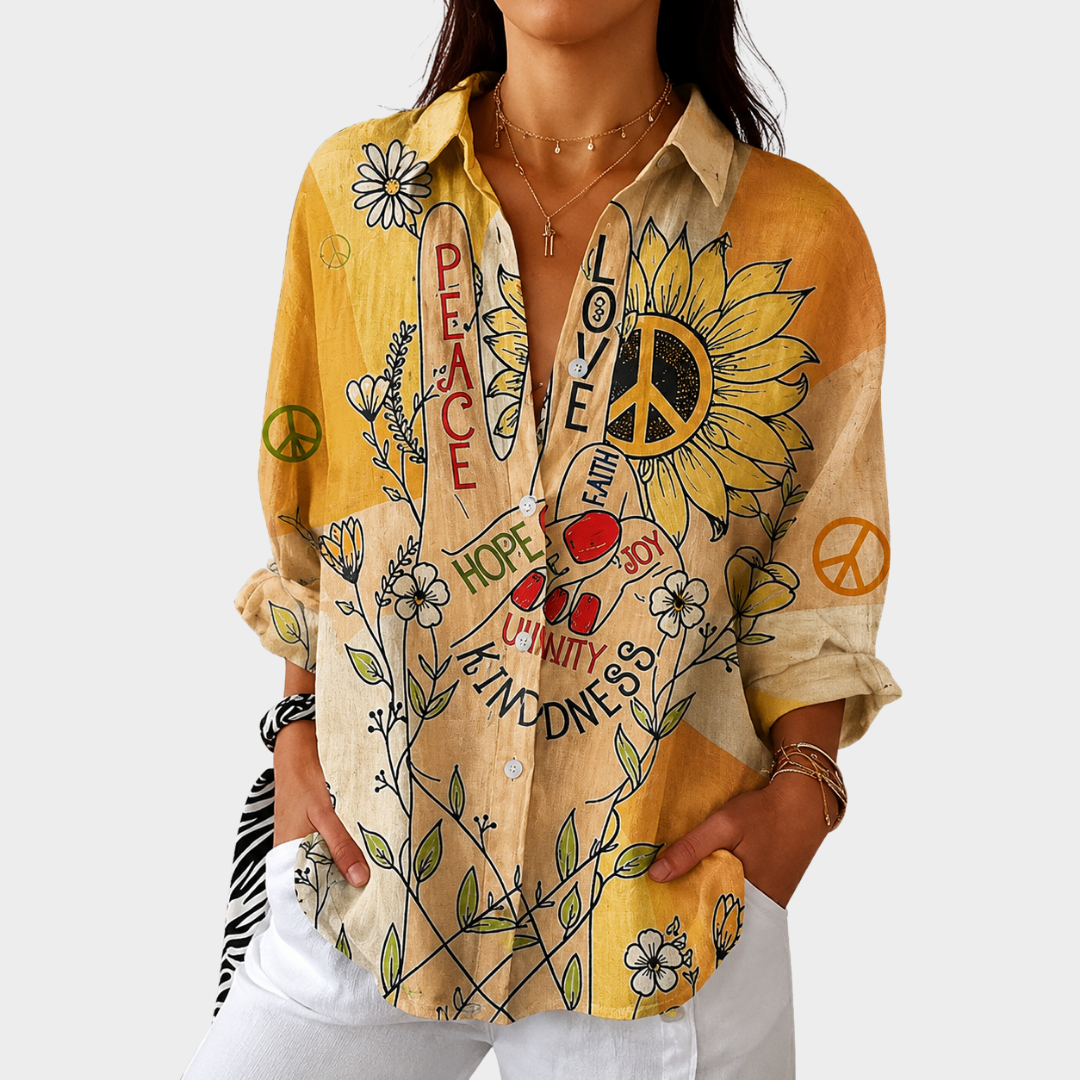 Donna - Artistic Floral Blouse