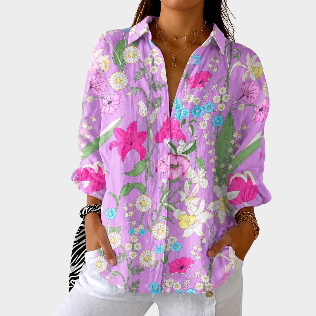 Martha - Elegant Floral Blouse