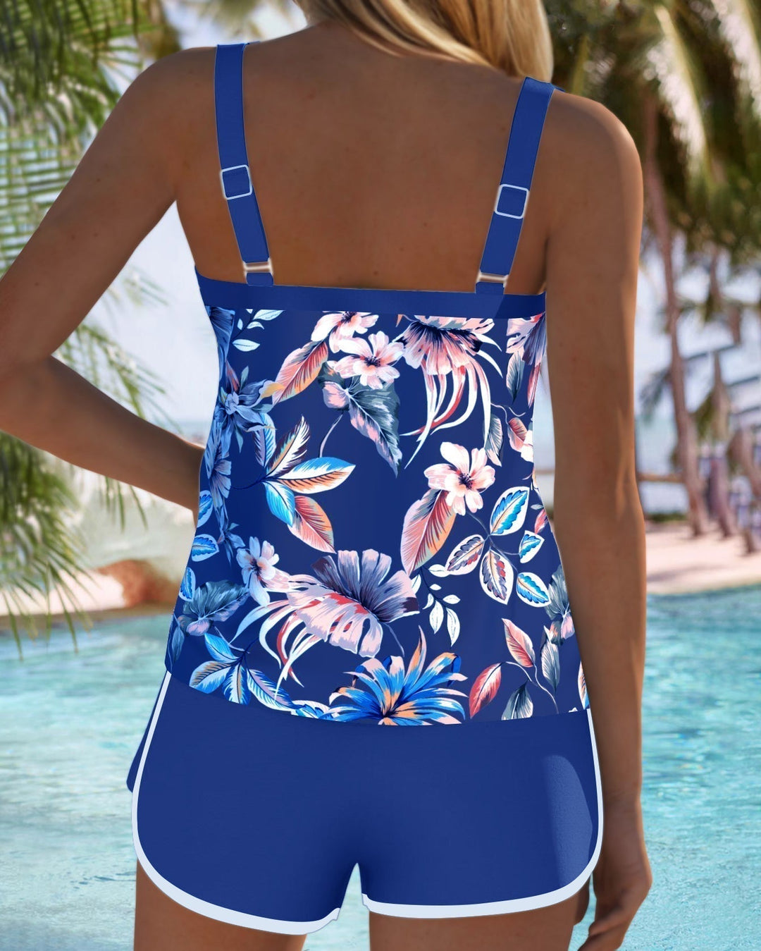 Pamela - Refined Floral Tankini Set