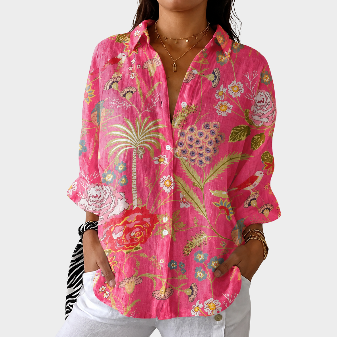 Anita - Garden Print Shirt