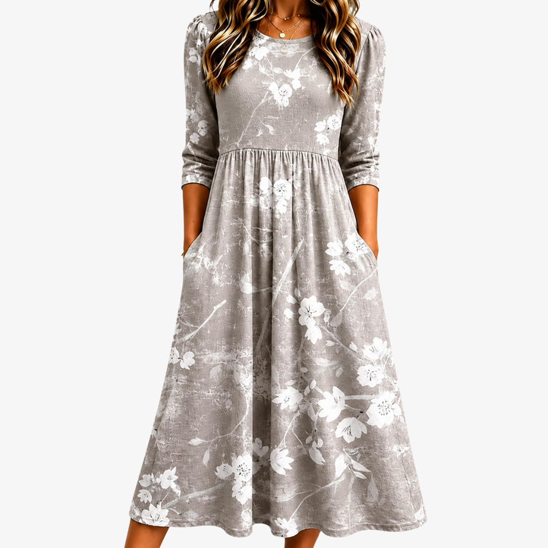 Miriam - Classic Floral Day Dress