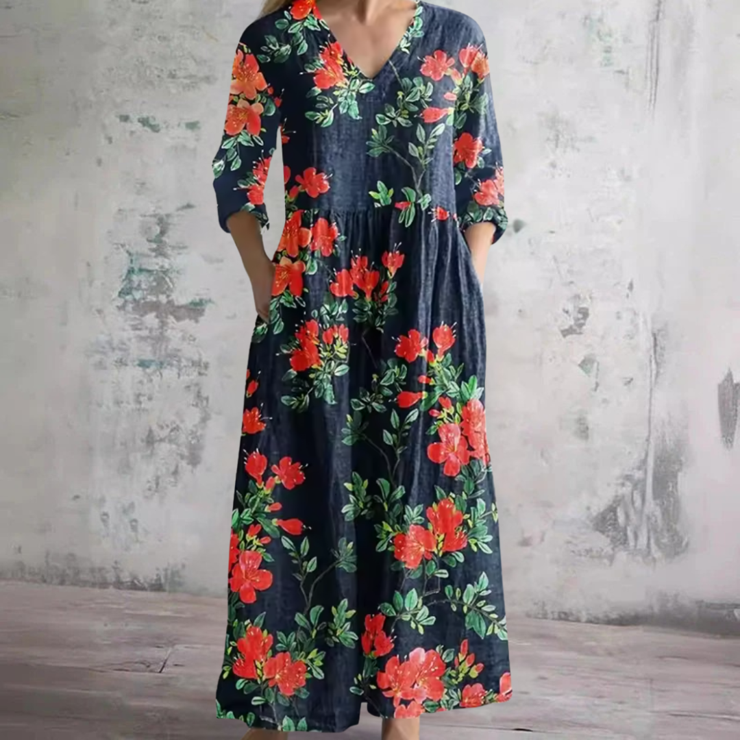 Wendy - Classic Floral Maxi Dress