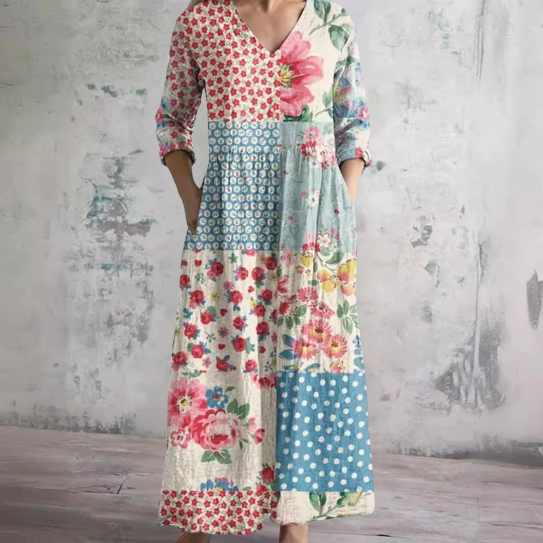 Gloria - Vintage Garden Maxi Dress