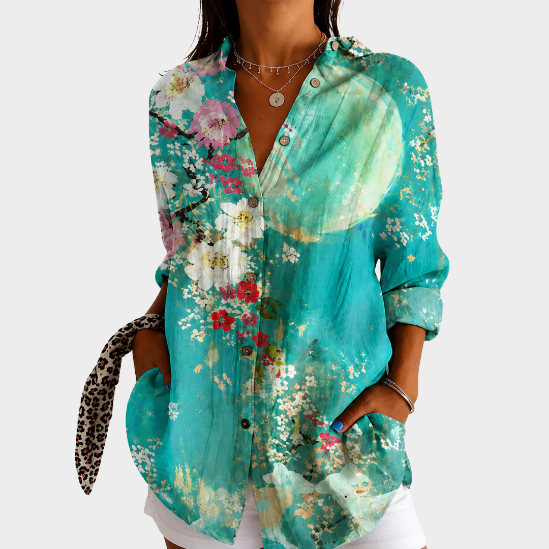 Rita - Elegant Blossom Blouse