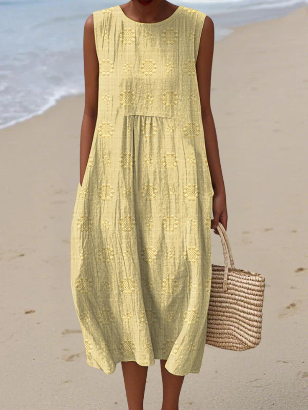 Rose - Embroidered Midi Dress