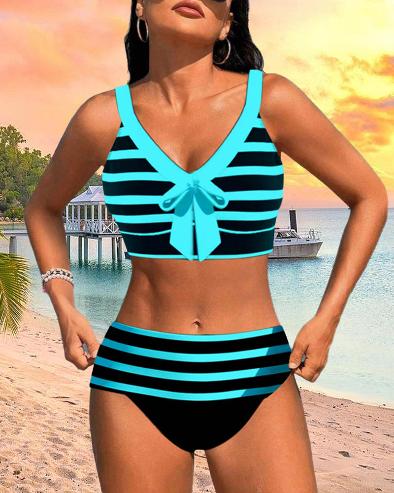 Lina - Classic Striped Bikini Set