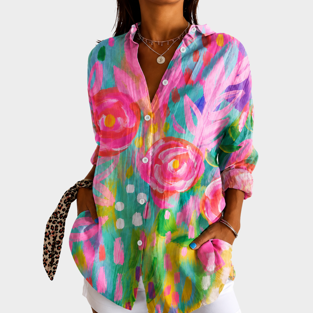 Sandra - Bright Bloom Shirt