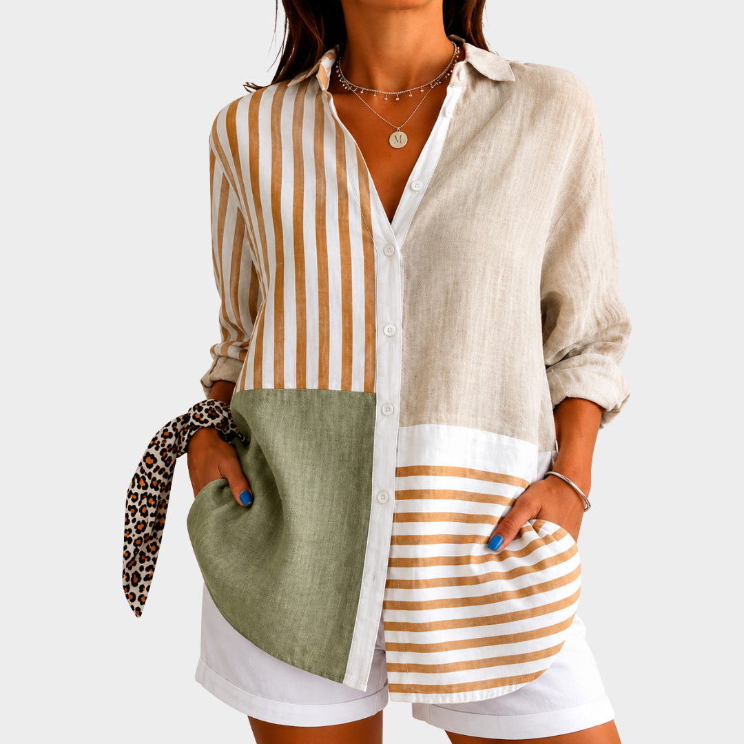Robin - Elegant Stripe Blouse