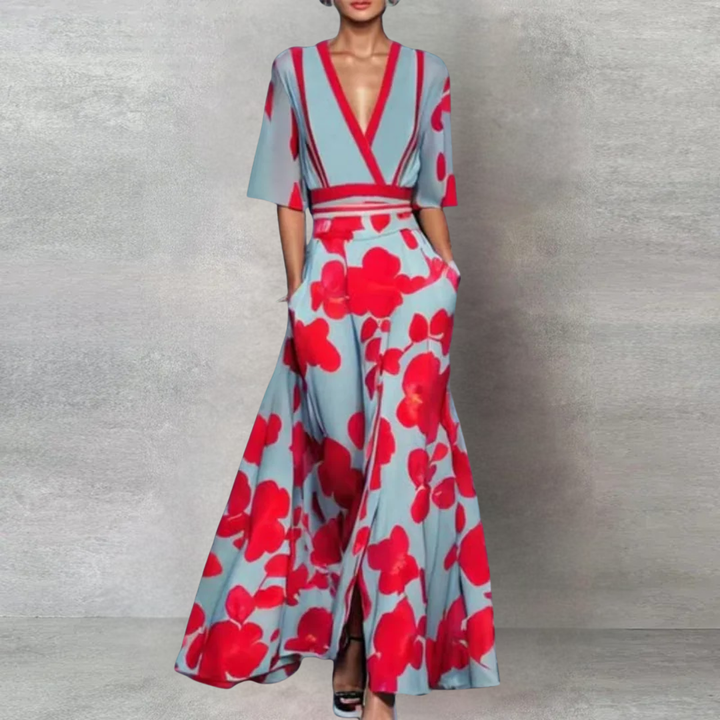 Maureen - Bold Floral Maxi Dress