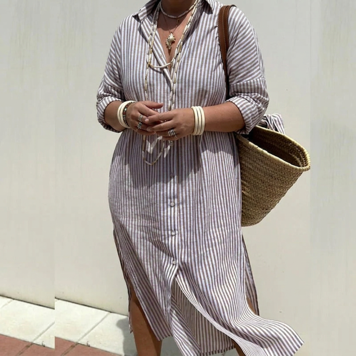 Pamela - Classic Button Shirt Dress