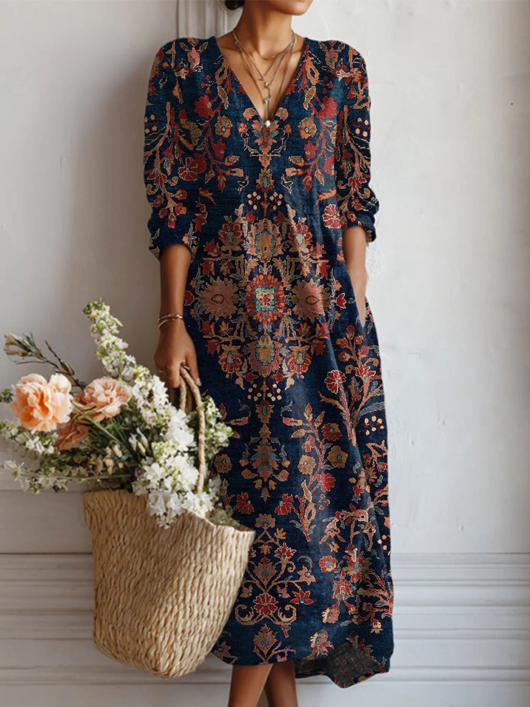 Roselle - Soft Flowing Midi Dress