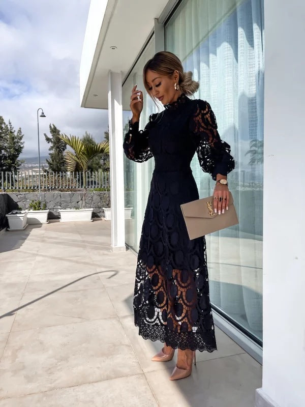 Liana - Chic High Neck Dress