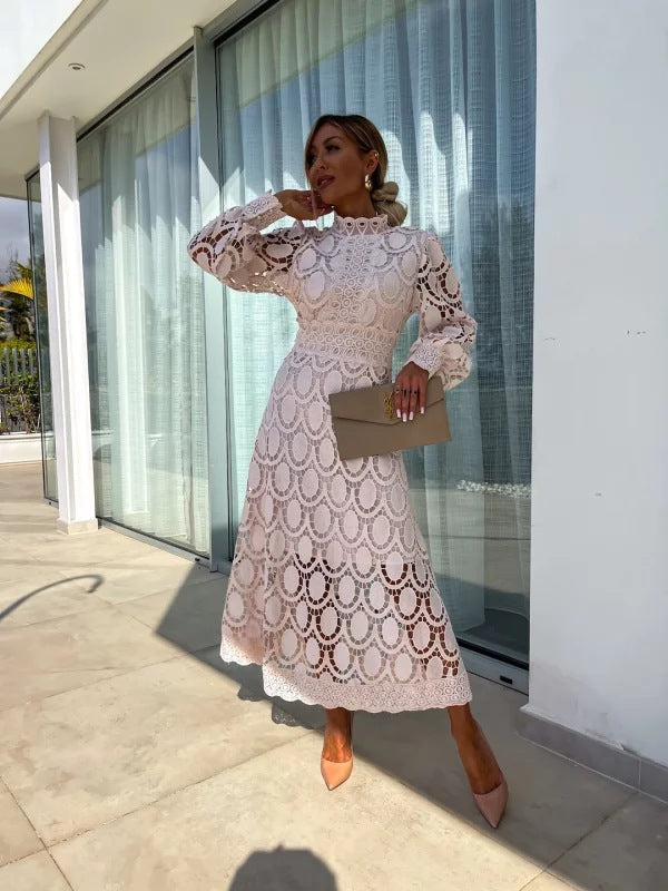 Liana - Chic High Neck Dress