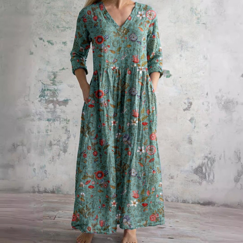 Janet - Elegant Floral Maxi Dress