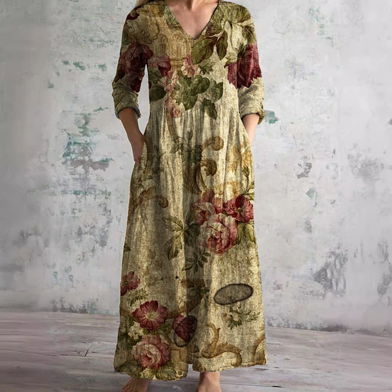 Carol - Vintage Bloom Maxi Dress