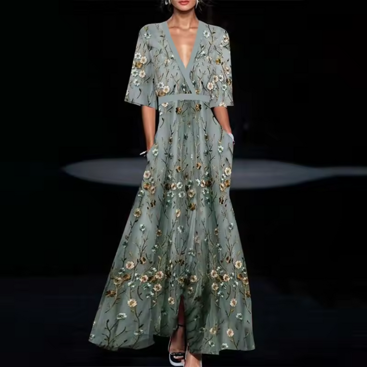 Maureen - Bold Floral Maxi Dress