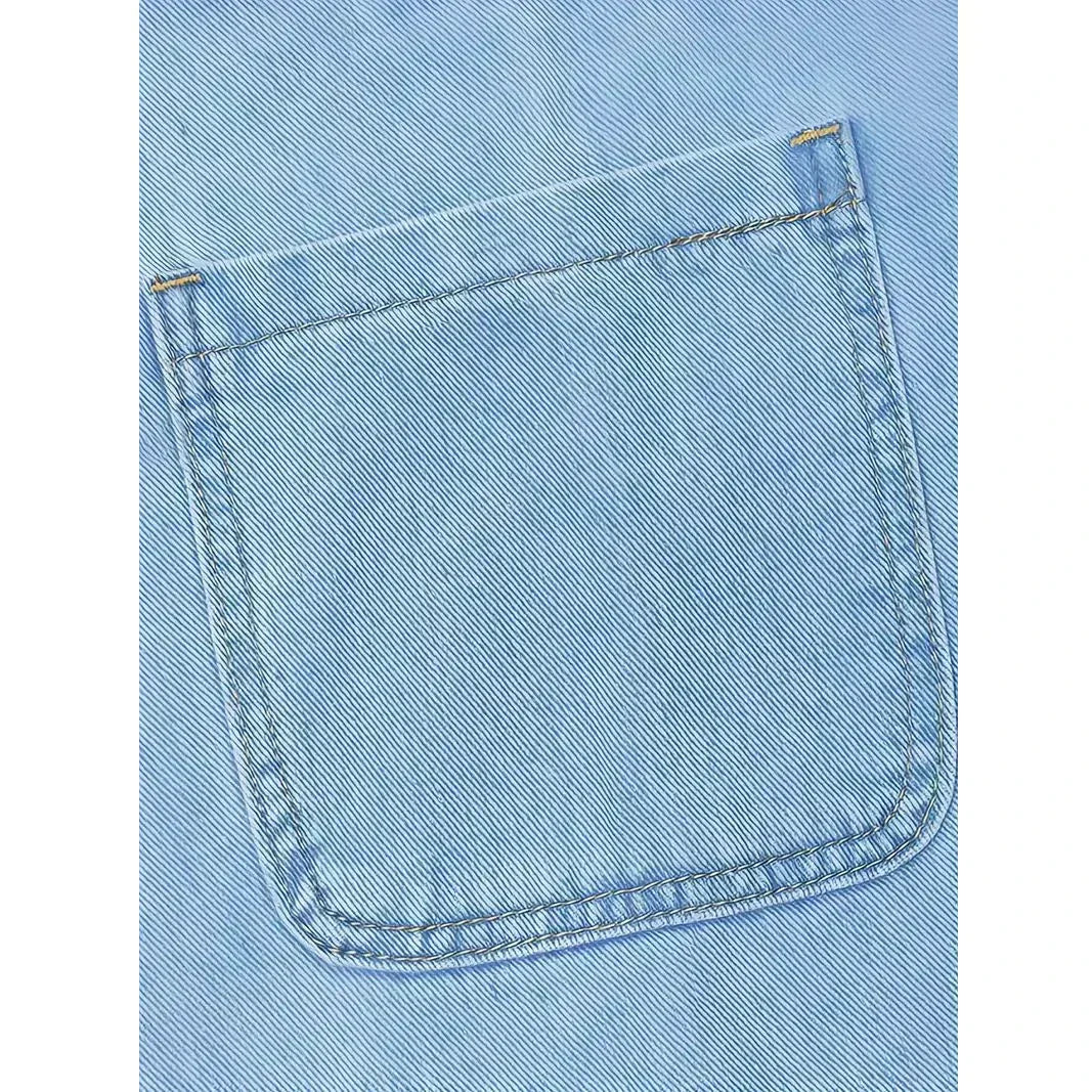 Lunariah - Casual Denim Pocket Dress