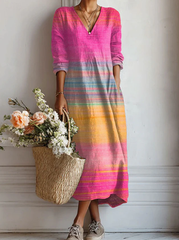 Marina - Relaxed Color Fade Midi Dress