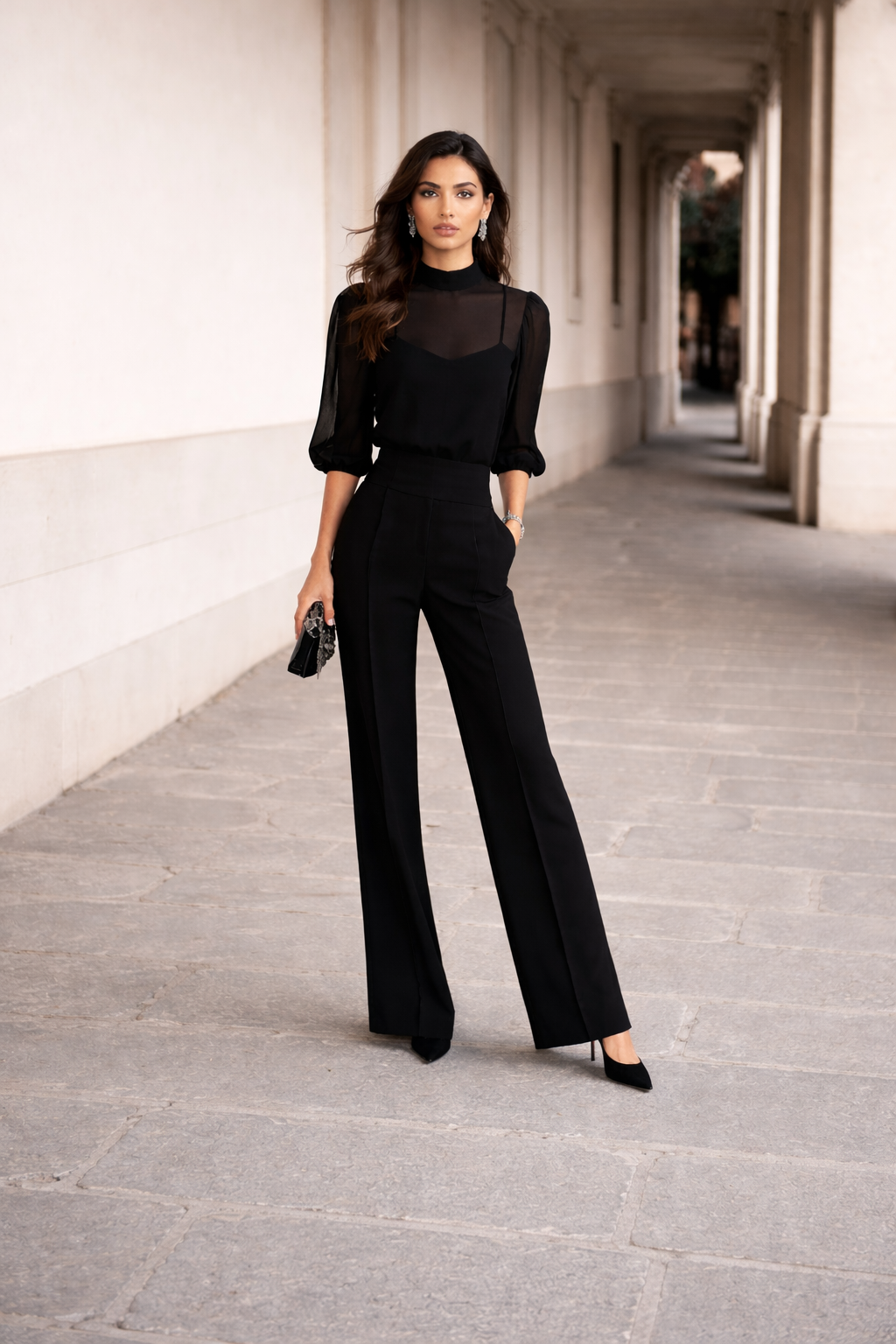 Connie - Elegant Blouse & Pants Set