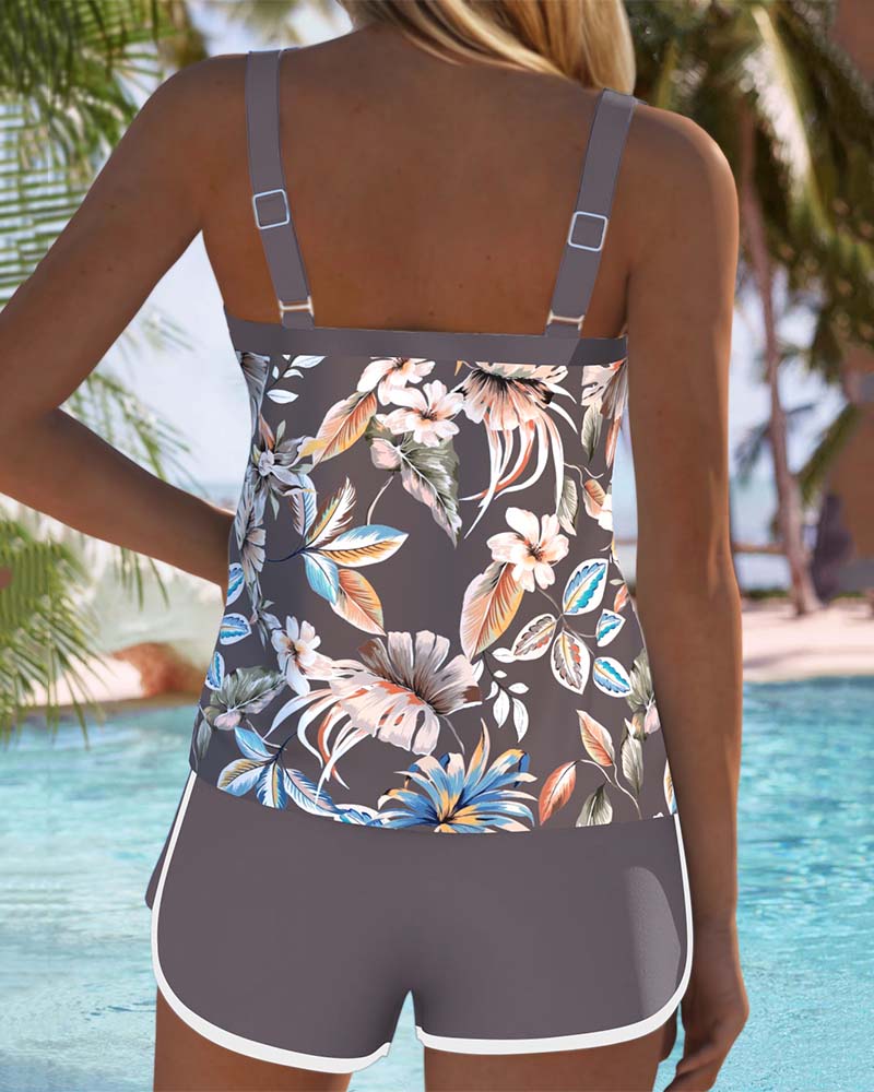 Pamela - Refined Floral Tankini Set