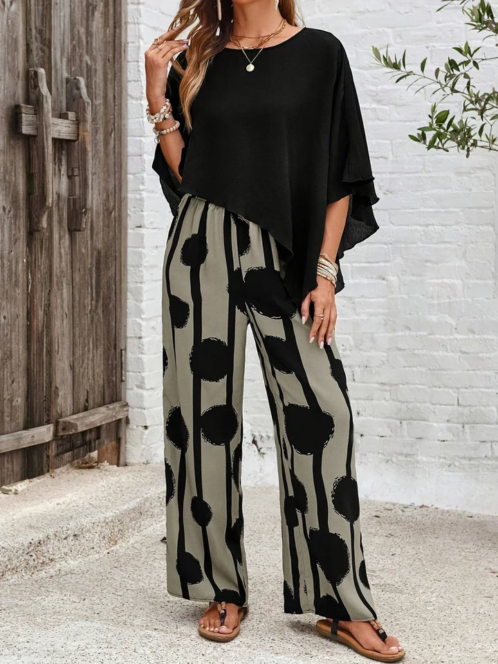 Pamela - Abstract Wide-Leg Set