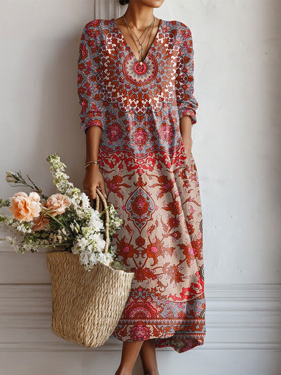 Ezra - Relaxed Boho Midi Dress