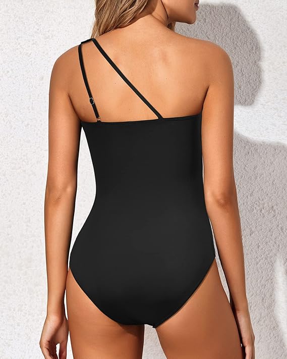 Grace - Tropical One Shoulder Swimsuit