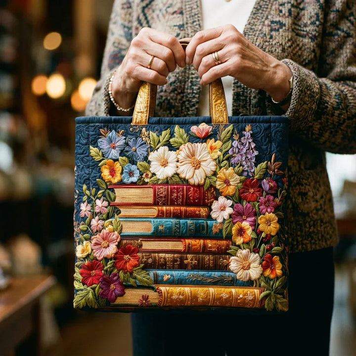 Artisan Bag - Floral Print and Books