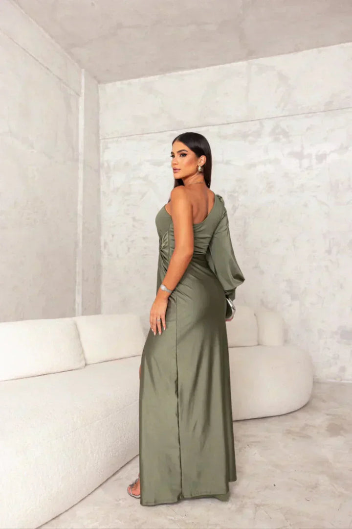 Loretta - One Shoulder Draped Dress