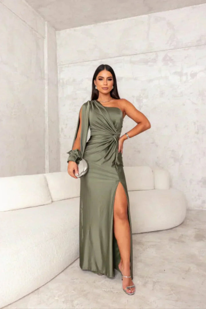 Loretta - One Shoulder Draped Dress