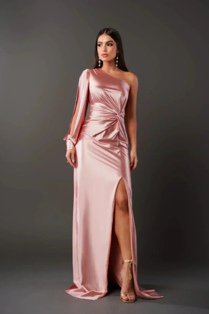 Loretta - One Shoulder Draped Dress