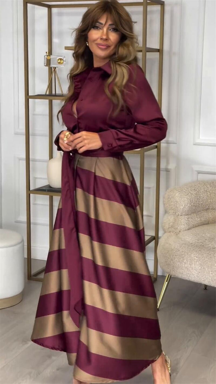 Roberta - Flowy Striped Maxi Dress