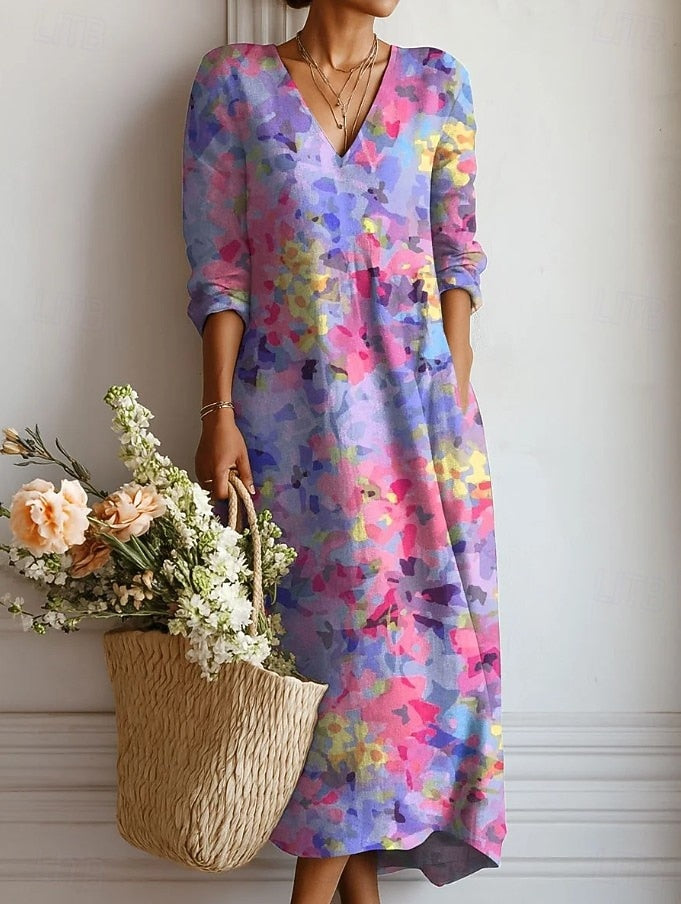 Kate - Graceful Lavender Midi Dress